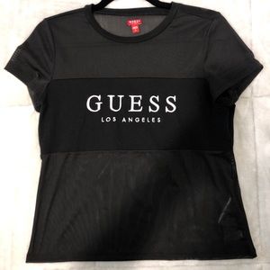 GUESS Logo Mesh T-Shirt - S